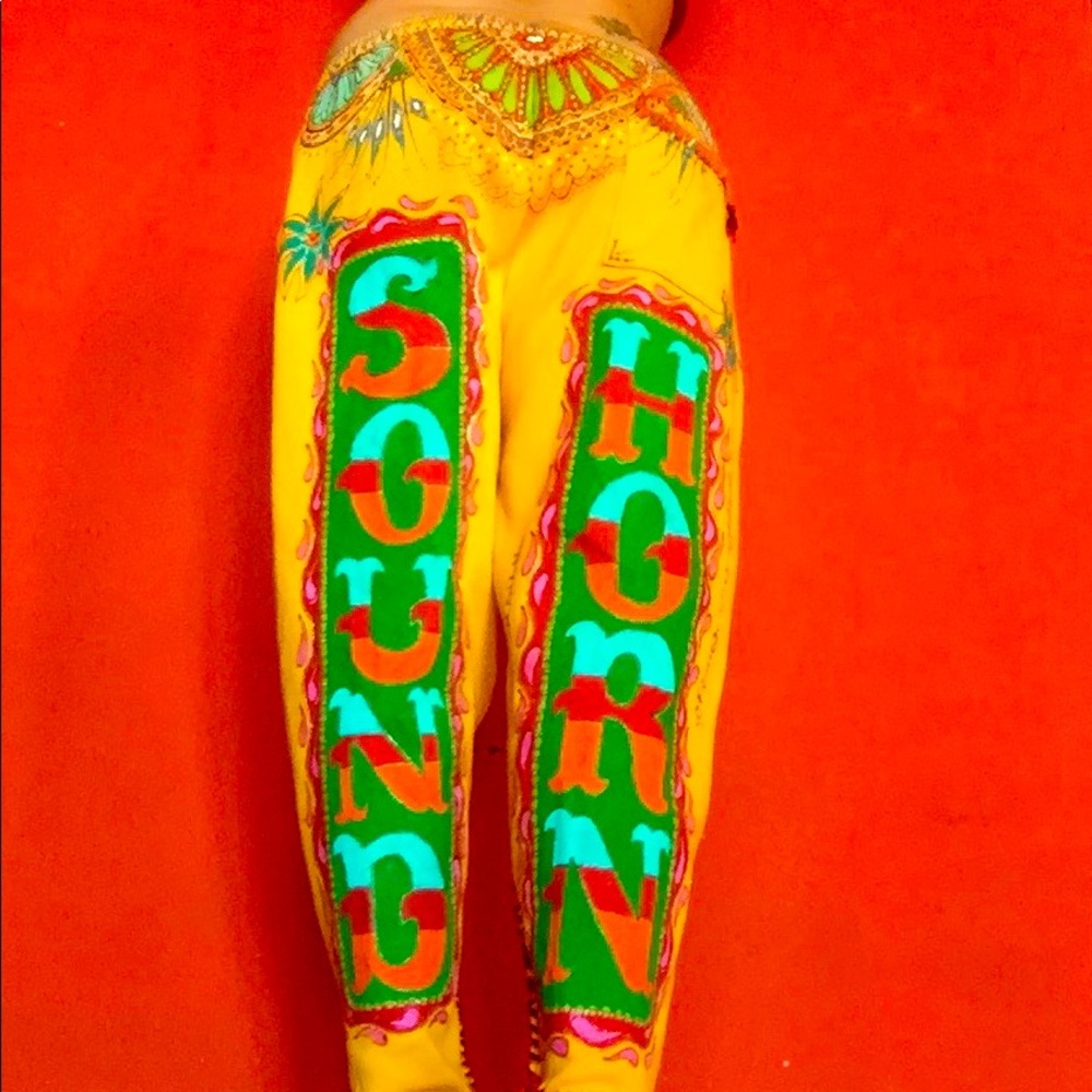 Ladies Handpainted “India Traffic” sweats